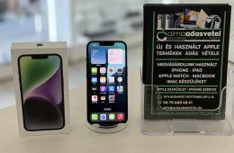 iPhone 14 128GB Vodafone Használt/1-3 hónap gar./Akku 81%/p4607