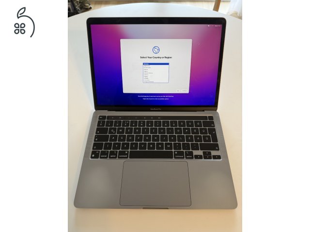 13” MacBook Pro (M1, 8GB / 256GB) – szép állapot, céges számlával, 27% ÁFÁ-val!