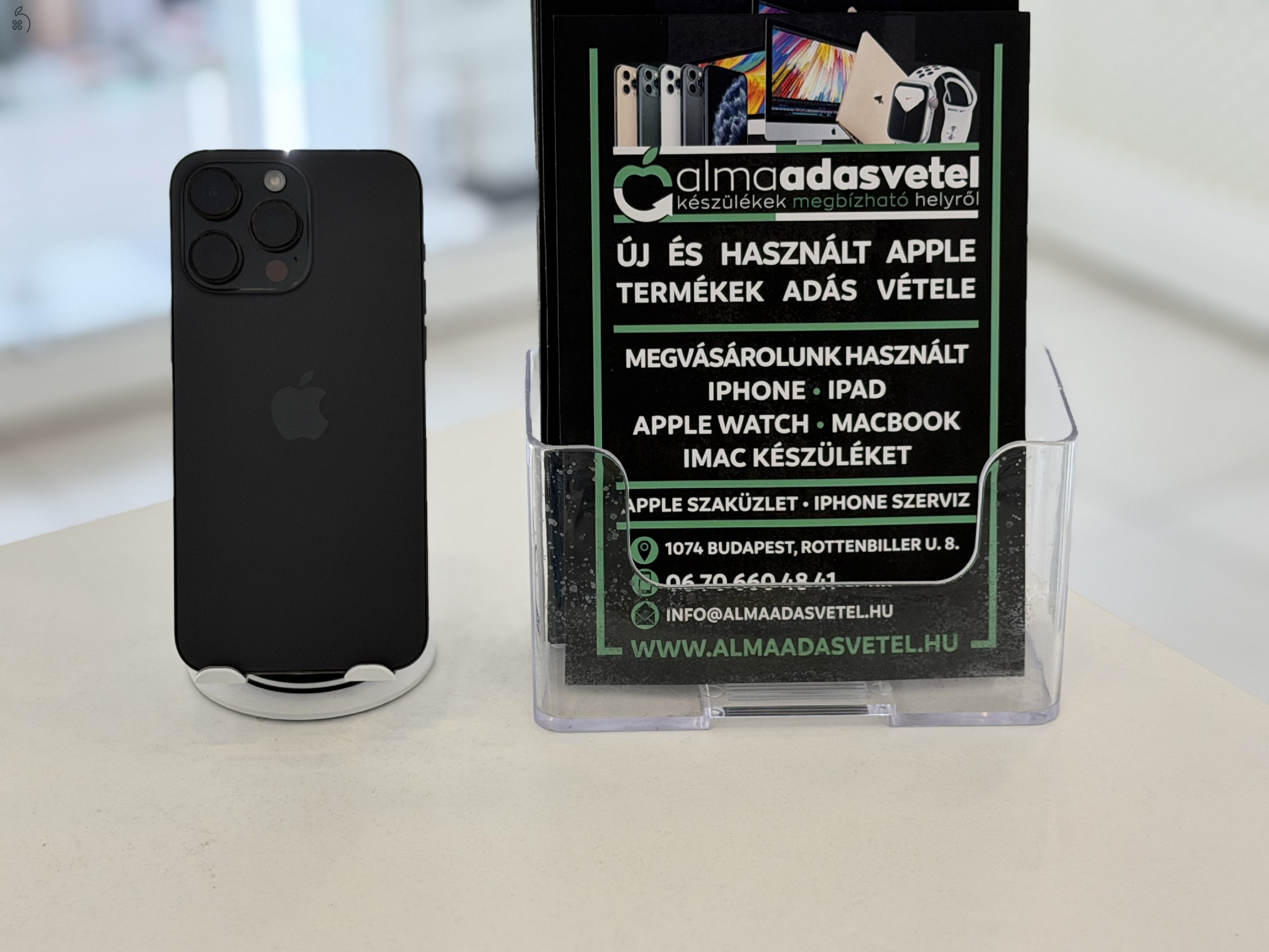 iPhone 15 Pro Max 256GB Vodafone Újszerű/1-3 hónap gar./Akku 88%/p4610