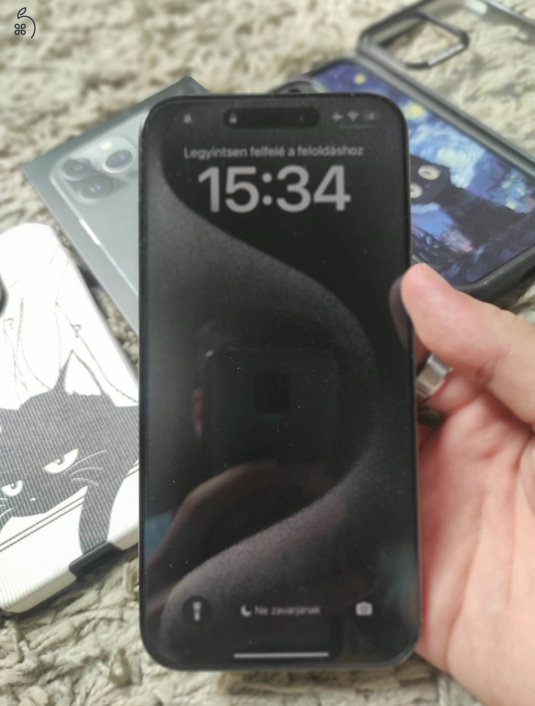 Iphone 15 Pro Max 256gb titanium black eladó!