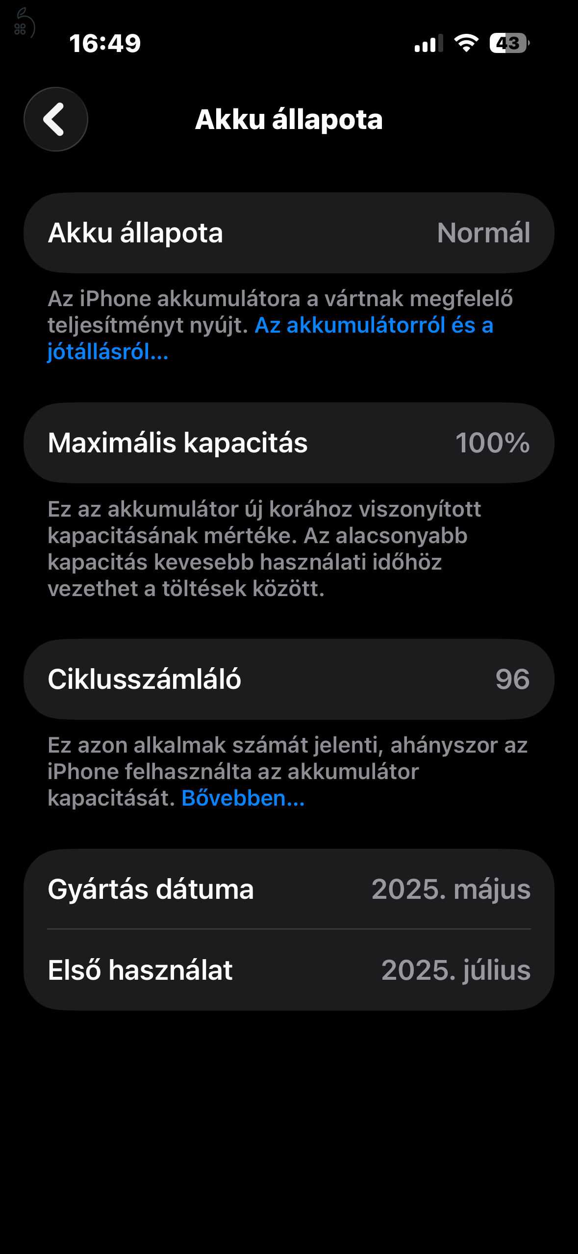iPhone 16 fekete Független