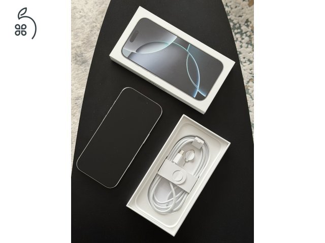 iPhone 16 Pro 256 GB Fehér Titán, garanciális 2027. szeptemberig