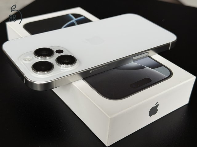 iPhone 16 Pro 256 GB Fehér Titán, garanciális 2027. szeptemberig