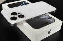 iPhone 16 Pro 256 GB Fehér Titán, garanciális 2027. szeptemberig