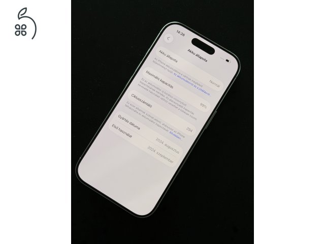 iPhone 16 Pro 256 GB Fehér Titán, garanciális 2027. szeptemberig
