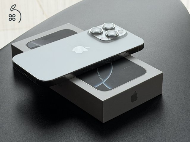 iPhone 16 Pro 256 GB Fehér Titán, garanciális 2027. szeptemberig