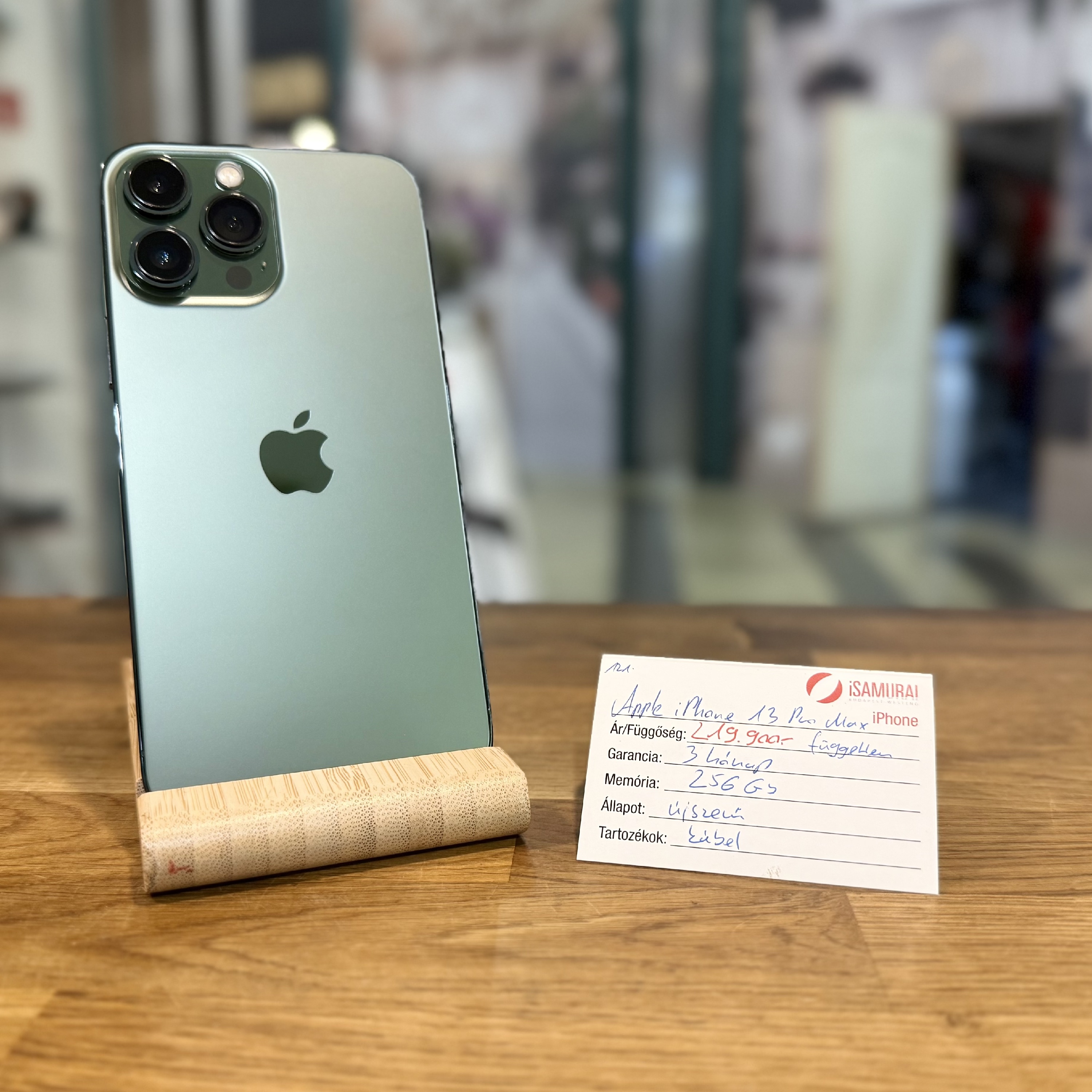 121. Apple iPhone 13 Pro Max - 256 GB - Alpine Green - újszerű