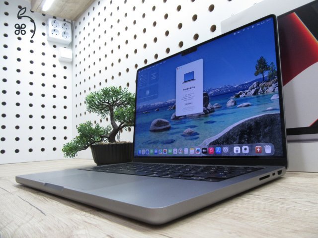 Apple MacBook Pro 14” (2021, M1 Pro) – Liquid Retina XDR + ProMotion 120 Hz, akár 17 óra – 16 GB RAM – 500 GB SSD – Használt, szép állapot – ~85% akku – 3 hónap garancia