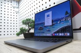 Apple MacBook Pro 14” (2021, M1 Pro) – Liquid Retina XDR + ProMotion 120 Hz, akár 17 óra – 16 GB RAM – 500 GB SSD – Használt, szép állapot – ~85% akku – 3 hónap garancia