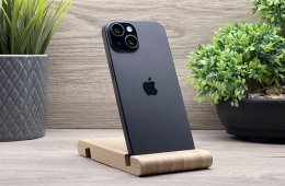 Hibátlan iPhone 15 Black 128GB 2 ÉV Garanciával Számlával 100% Akku