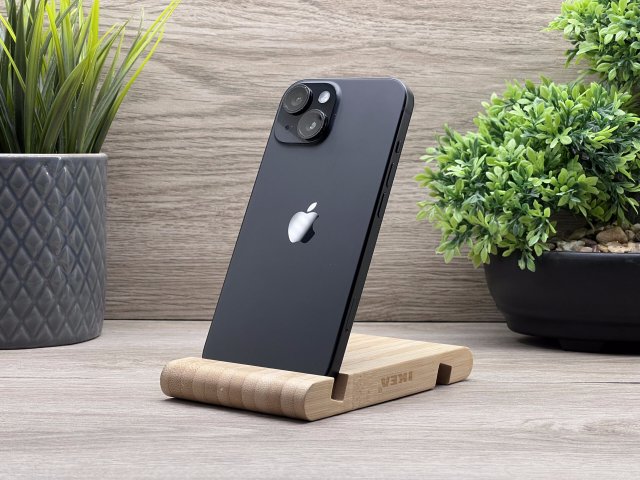 Hibátlan iPhone 15 Black 128GB 2 ÉV Garanciával Számlával 100% Akku