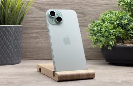 Hibátlan iPhone 15 Green 128GB 2 ÉV Garanciával Számlával 100% Akku