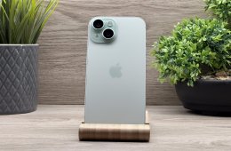Hibátlan iPhone 15 Green 128GB 2 ÉV Garanciával Számlával 100% Akku