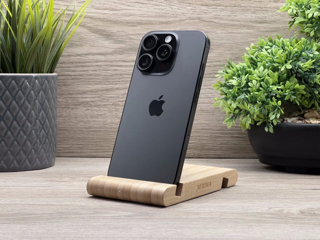 Hibátlan iPhone 16 Pro Black Titanium 128GB 2 ÉV Garanciával Számlával 100% Akku