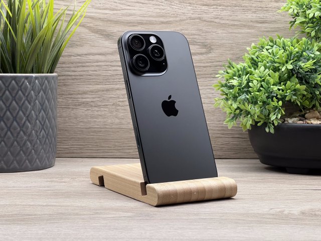 Hibátlan iPhone 16 Pro Black Titanium 128GB 2 ÉV Garanciával Számlával 100% Akku