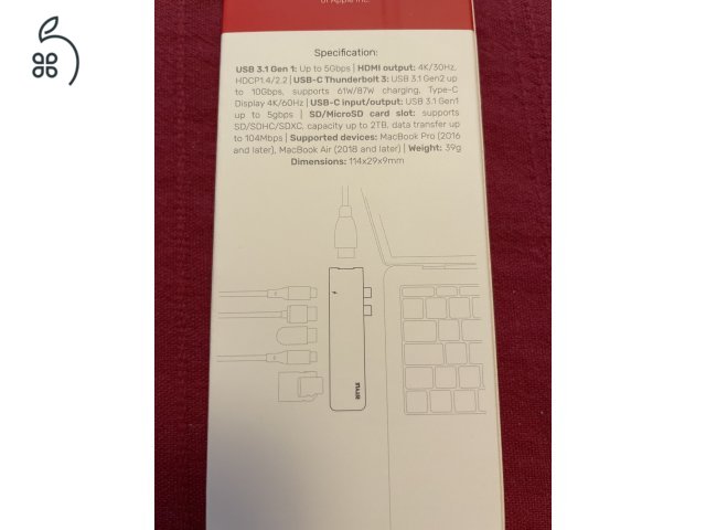 MacBook Air M1 8/256GB Újszerű, 99%