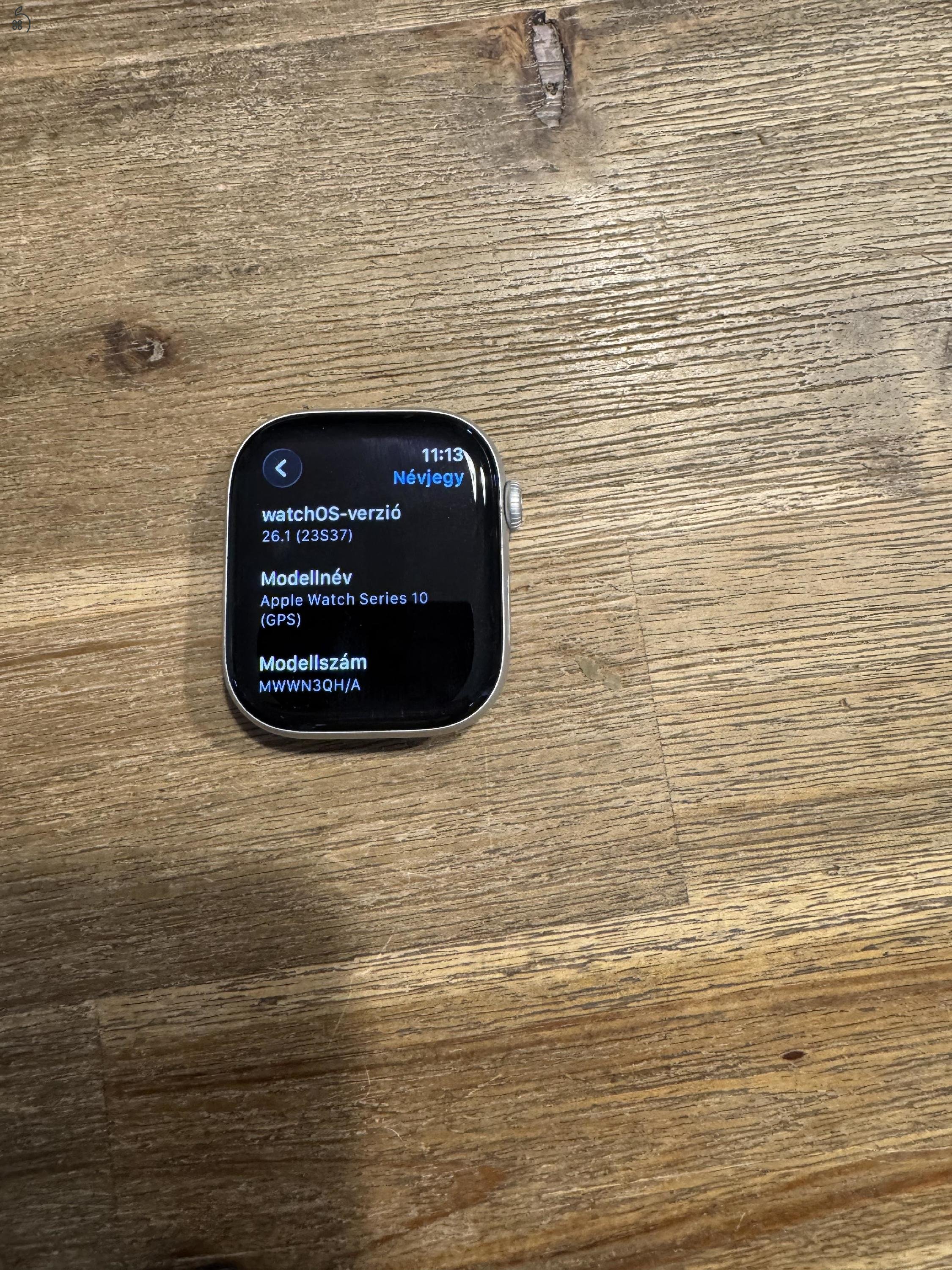 Apple Watch 10, 46 mm közel egy év jótállással eladó