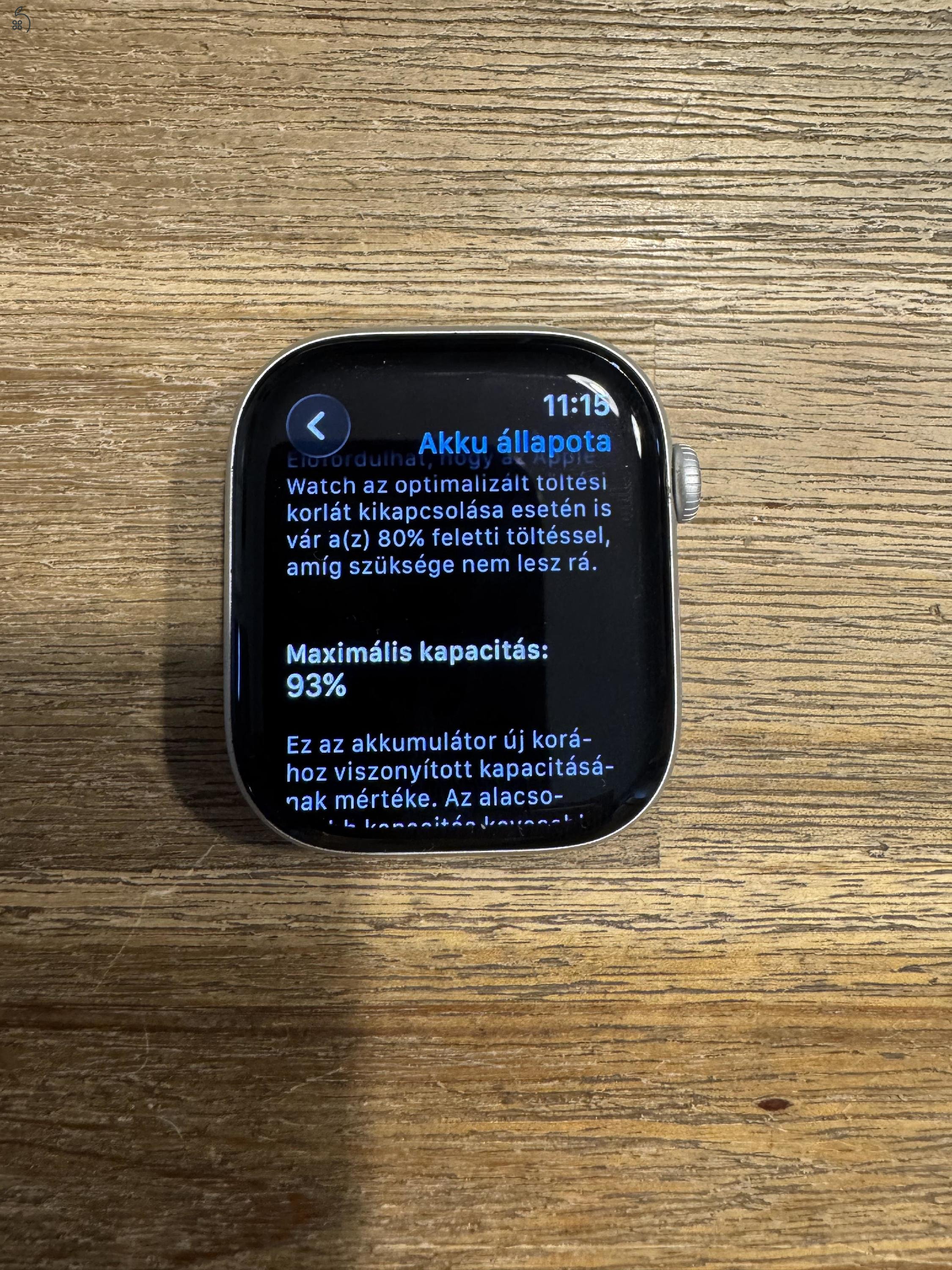 Apple Watch 10, 46 mm közel egy év jótállással eladó