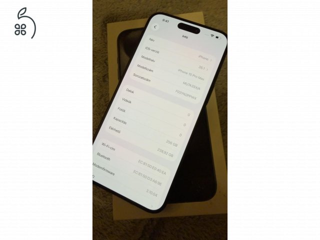 iPhone 15 PRO Max 256GB Titánium Kék
