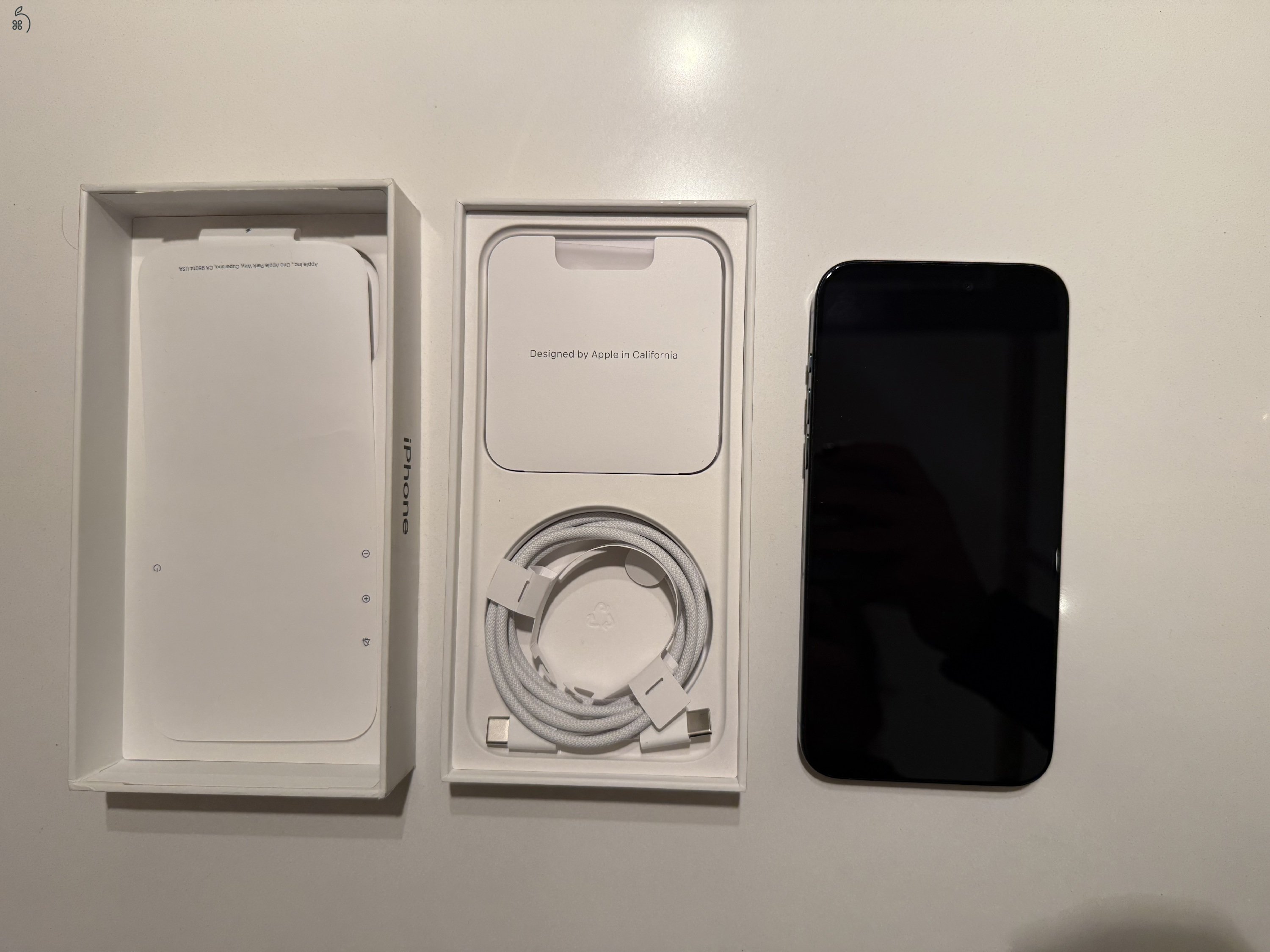 újszerű iPhone 15 Pro Max 256GB pacific blue