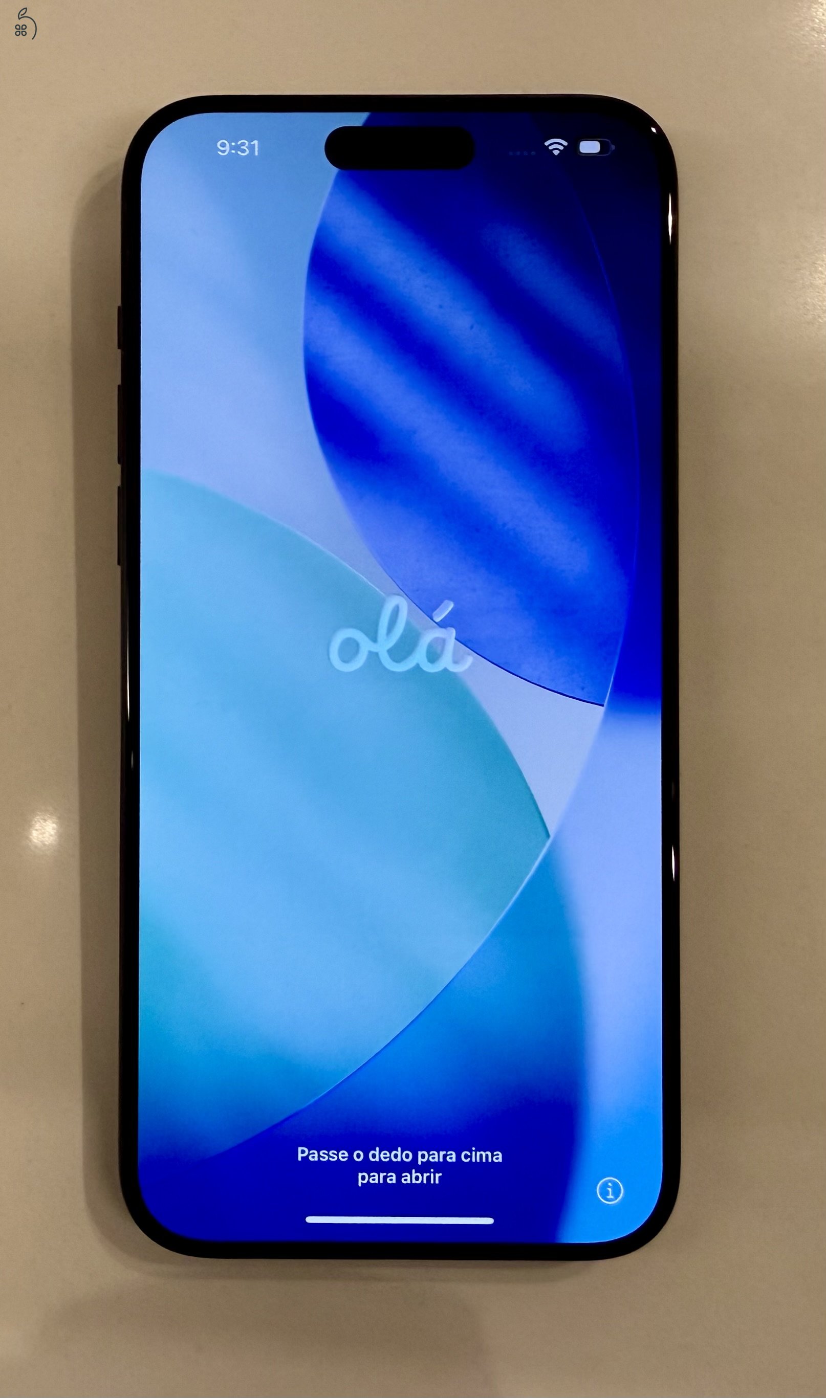 újszerű iPhone 15 Pro Max 256GB pacific blue