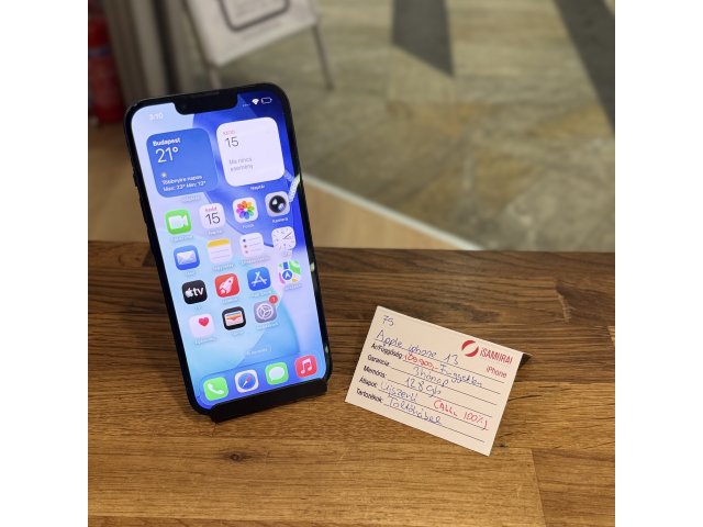 Apple iPhone 13 - 128 GB - Fekete- Akku 100% (79.)