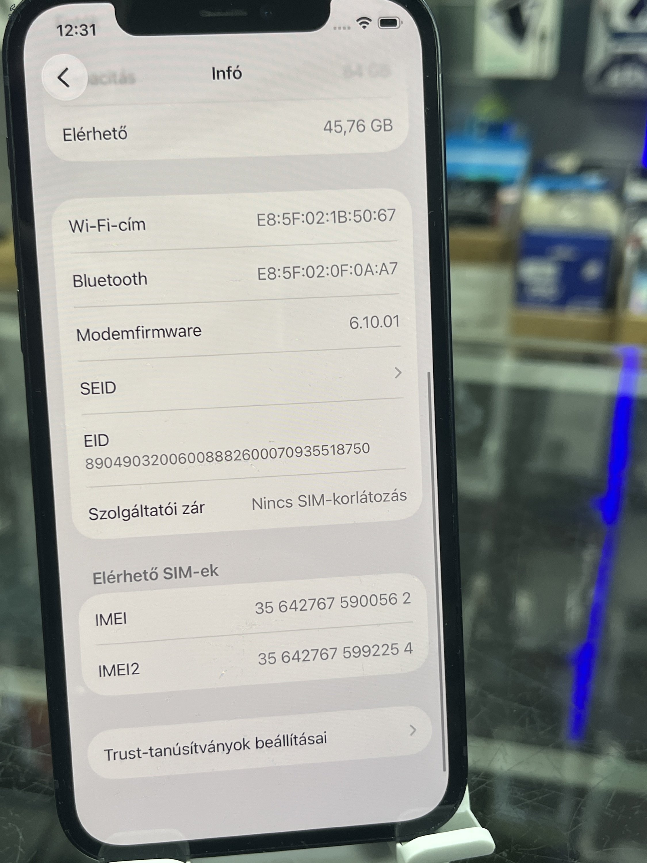 Iphone 12 64GB Független , 100%, ÚJ AKKU, Üzletből, Garancia