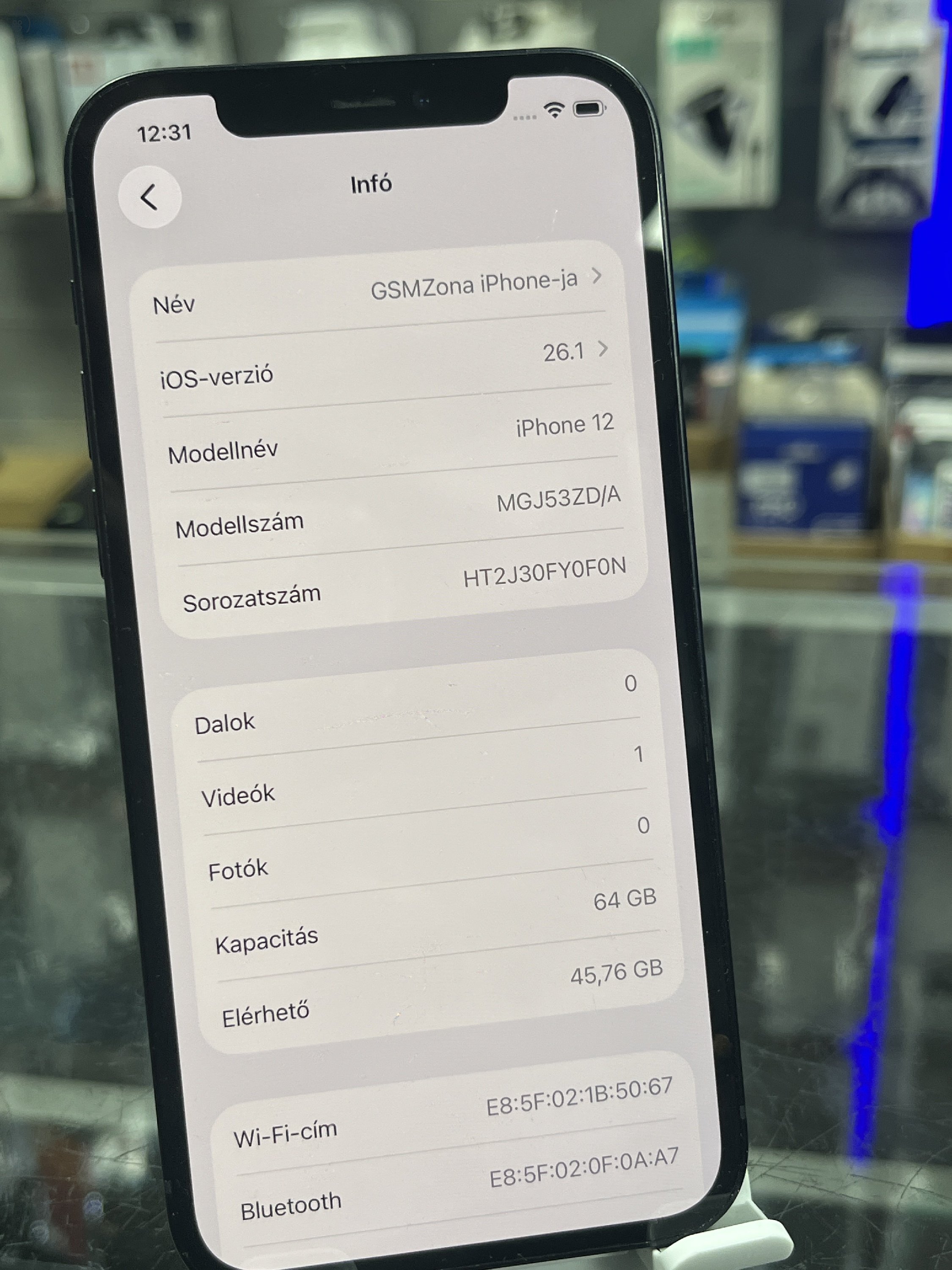 Iphone 12 64GB Független , 100%, ÚJ AKKU, Üzletből, Garancia