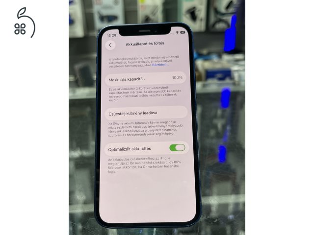IPHONE 12 MINI 128GB, KÉK, AKKU, ÜZLETBŐL, GARANCIA