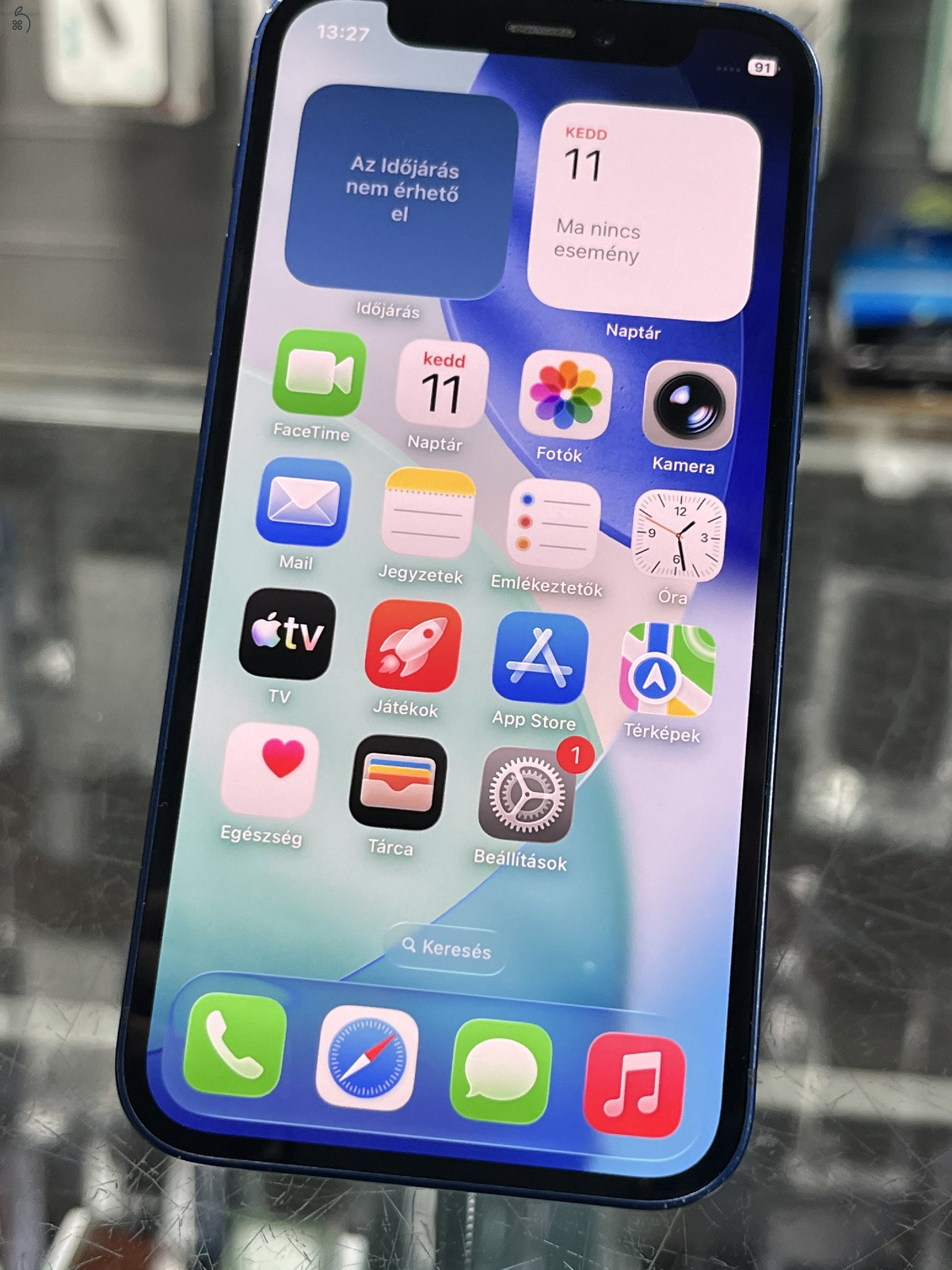 IPHONE 12 MINI 128GB, KÉK, AKKU, ÜZLETBŐL, GARANCIA