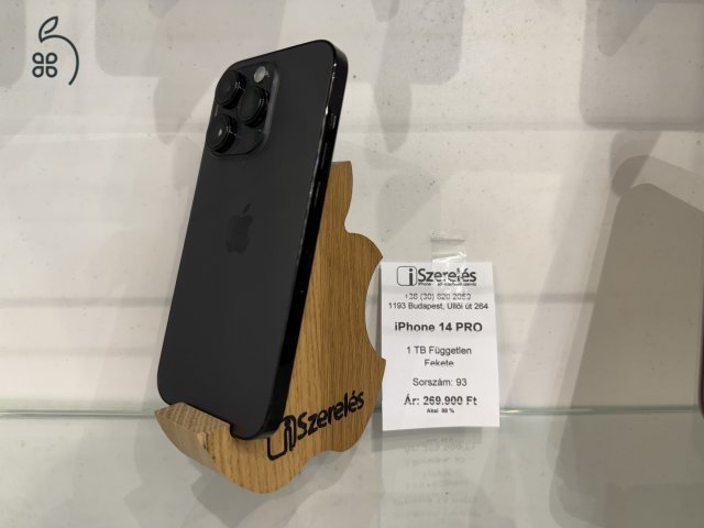 iPhone 14 Pro 1TB független garanciával akku 88% (93) iSzerelés.hu
