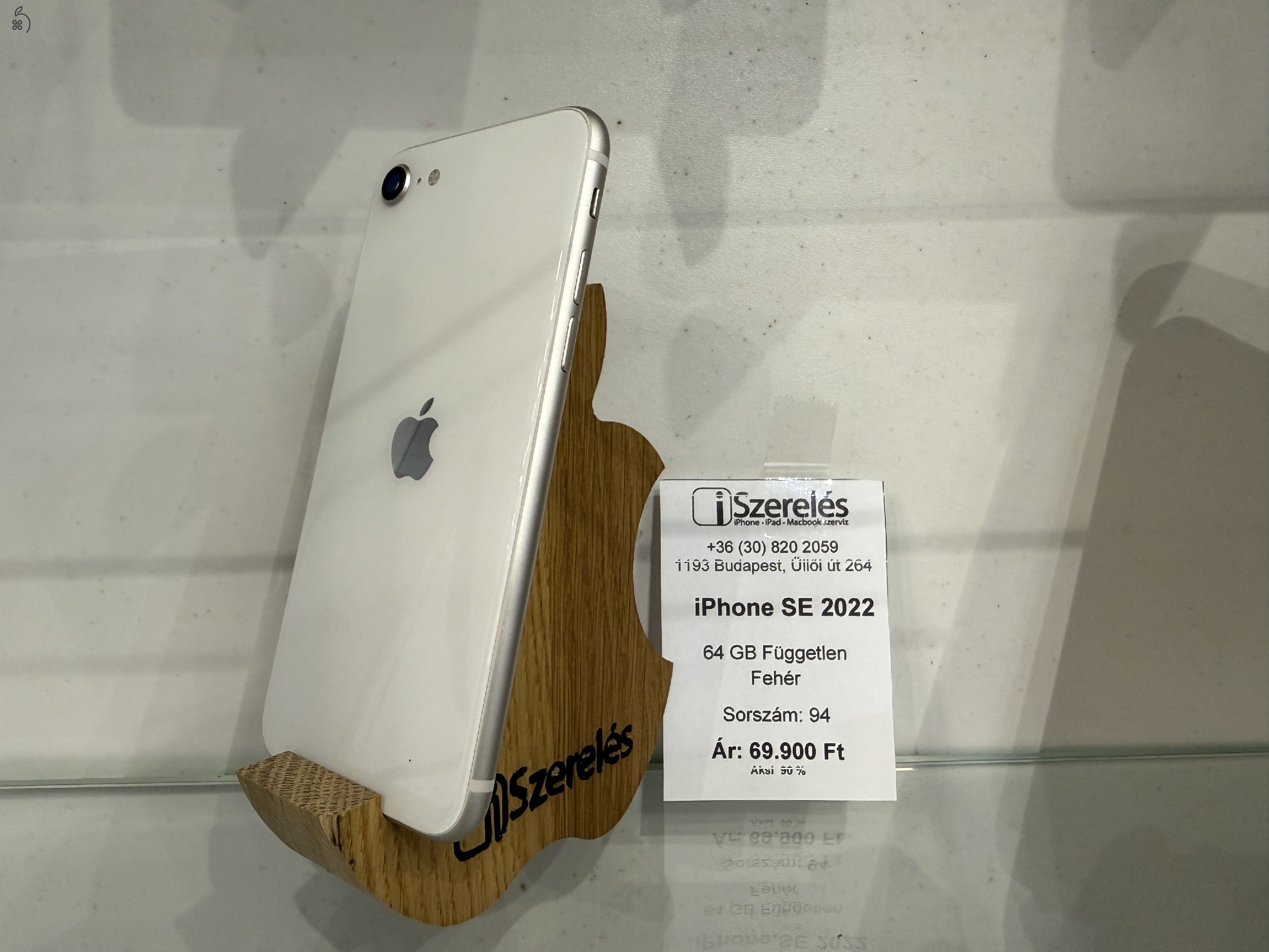 iPhone SE 2022 64GB független fehér akku 90% (94) iSzerelés.hu