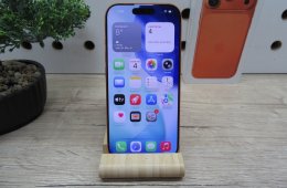 Apple iPhone 17 Pro – Cosmic Orange – ProMotion 120 Hz, titán dizájn, USB-C – 256 GB – Használt, újszerű – 100% akku / 35 ciklus – Apple garancia 2026. 10. 16-ig