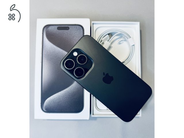 iPhone 15 Pro 256 GB (SpaceGrey) makulátlan állapotban, eredeti dobozában, tartozékokkal + AJÁNDÉK Magsafe tok