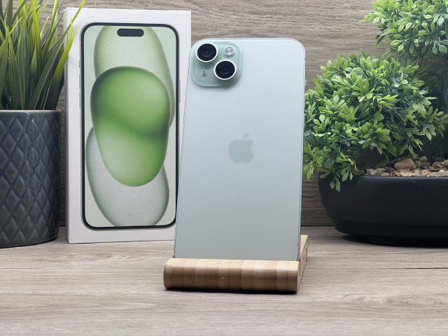 iPhone 15 Plus Green 256GB 2 ÉV Garanciával Számlával 94% Akku