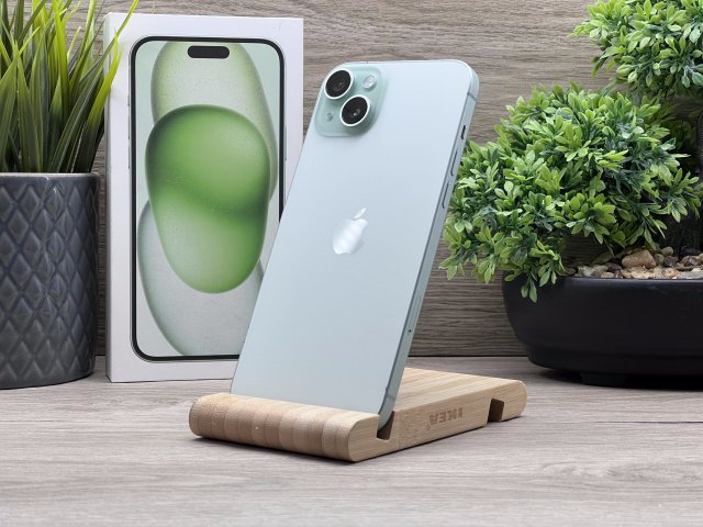 iPhone 15 Plus Green 256GB 2 ÉV Garanciával Számlával 94% Akku