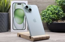 Hibátlan iPhone 15 Green 256GB 2 ÉV Garanciával Számlával 100% Akku