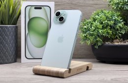 Hibátlan iPhone 15 Green 256GB 2 ÉV Garanciával Számlával 100% Akku