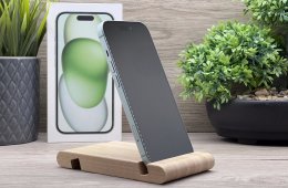 Hibátlan iPhone 15 Green 256GB 2 ÉV Garanciával Számlával 100% Akku