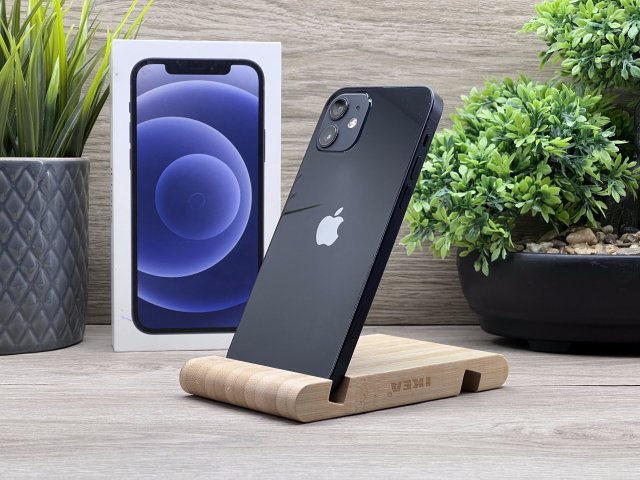 iPhone 12 Black 64GB 2 ÉV Garanciával Számlával 100% Akku