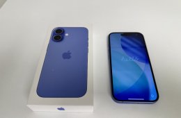 Üzletből,  Apple garanciával, iPhone 16 128GB ultramarin  új állapotban, 95%os akku dobozában.