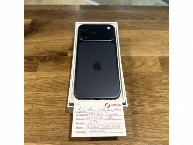 158. Apple iPhone 17 Pro Max - 1TB GB - Deep Blue - újszerű