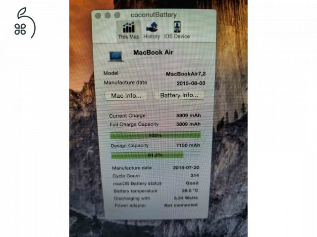 MacBook Air 2015 dobozában