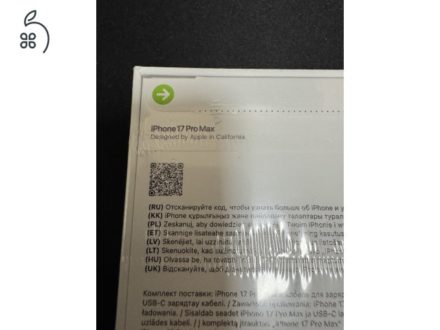 Iphone 17 pro max 256 gb bontatlan 3 év garancia kártyafüggetlen 