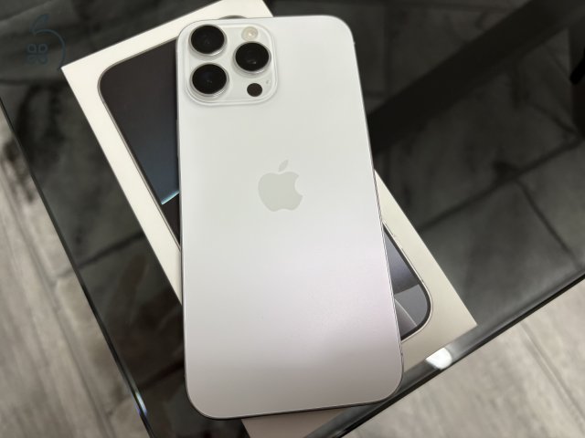 iPhone16 promax256GB white Titanium Garanciális,kártyafüggetlen!!!