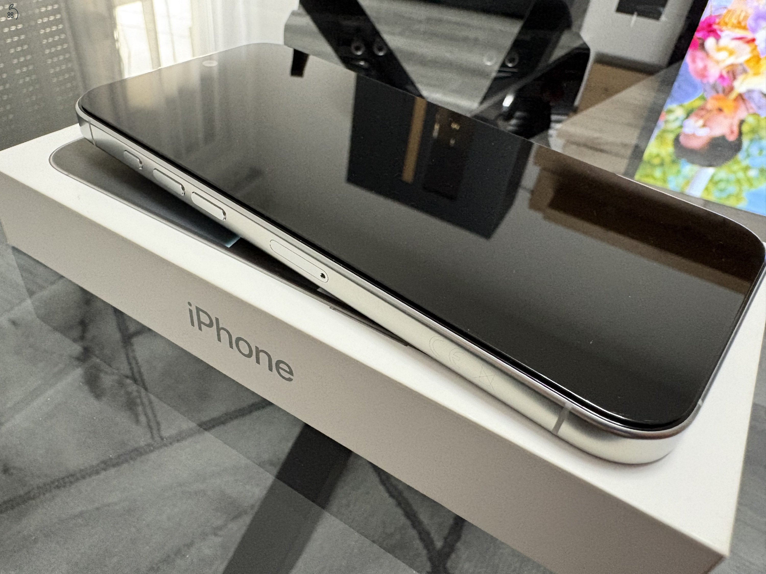 iPhone16 promax256GB white Titanium Garanciális,kártyafüggetlen!!!