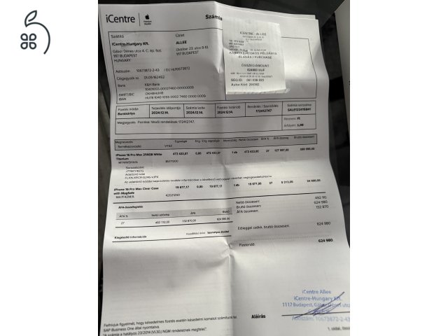 iPhone16 promax256GB white Titanium Garanciális,kártyafüggetlen!!!