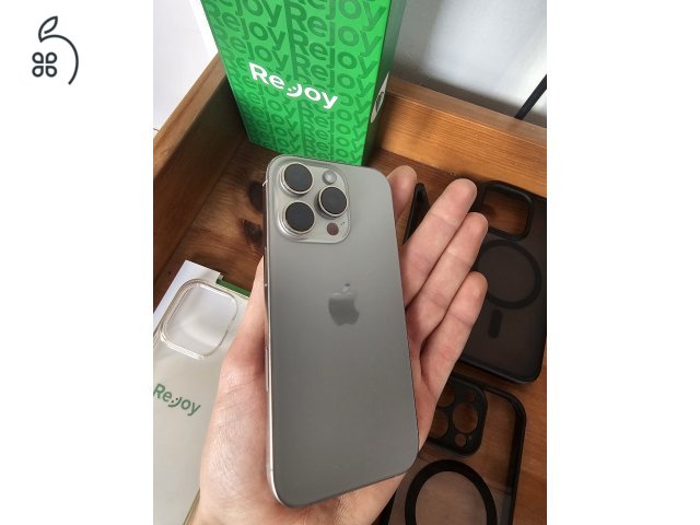 Újszerű Iphone 16 Pro 128Gb Natural Titanium 100% Akku