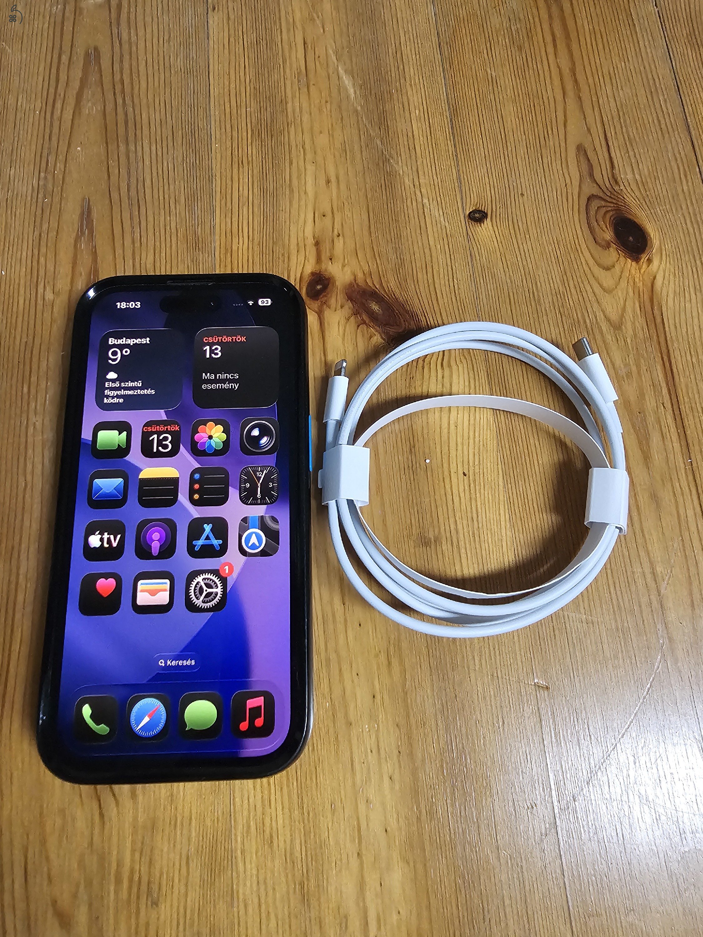 Apple iPhone 14 Pro – lila, eSIM, – megkímélt állapotú 128 Gb, 86% Akku