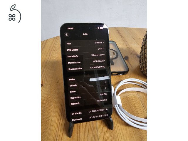 Apple iPhone 14 Pro – lila, eSIM, – megkímélt állapotú 128 Gb, 86% Akku